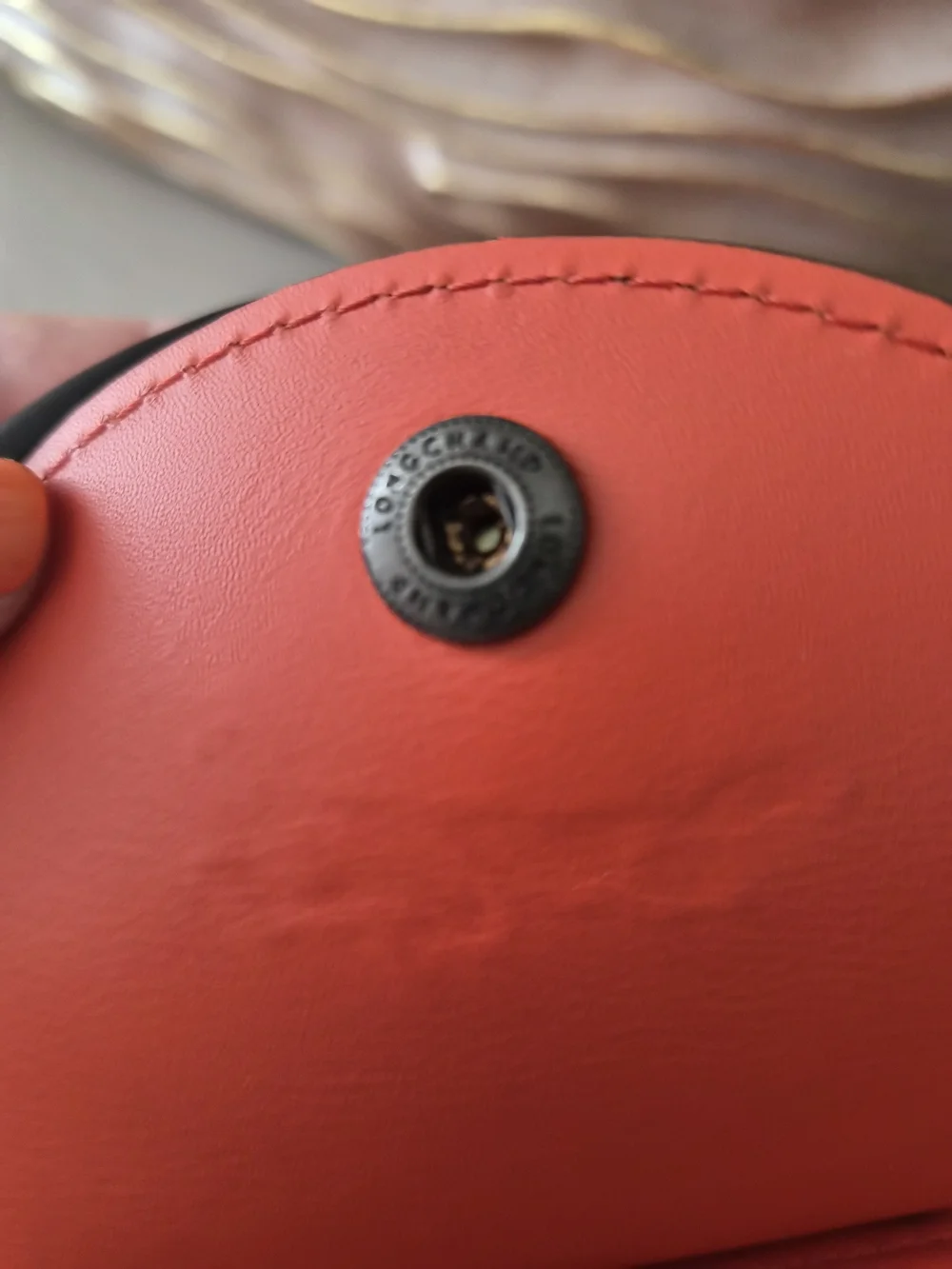 Longchamp Orange Red Small Le Pliage Top-Handle Crossbody